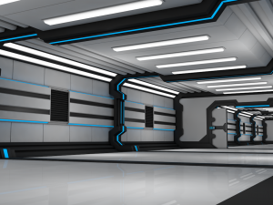 sci fi corridor Modelo 3D