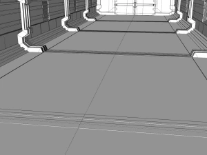 sci fi corridor 3D Model