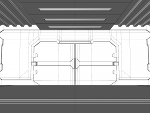 sci fi corridor Modelo 3D