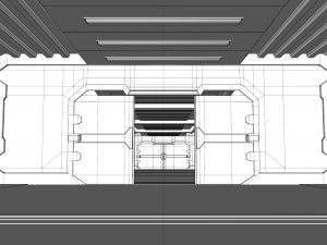 sci fi corridor Modelo 3D