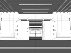 sci fi corridor 3D Model