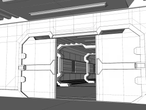 sci fi corridor 3D Model