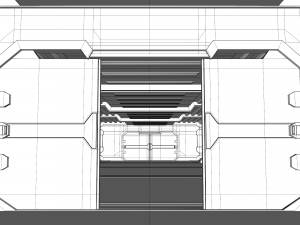 sci fi corridor Modelo 3D