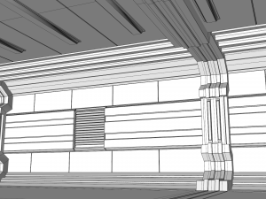 sci fi corridor Modelo 3D