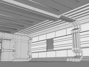 sci fi corridor 3D Model