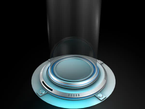 Sci Fi Liquid Cylinder 3D Model