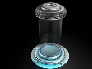 Sci Fi Liquid Cylinder 3D Model