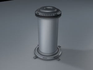 Sci Fi Liquid Cylinder Modelo 3D