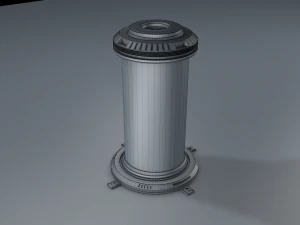Sci Fi Liquid Cylinder 3D Model
