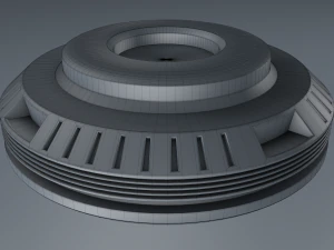 Sci Fi Liquid Cylinder 3D Model