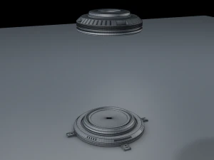 Sci Fi Liquid Cylinder 3D Model