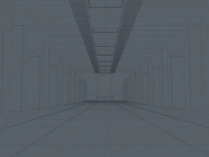 Sci Fi Warehouse 3D Model