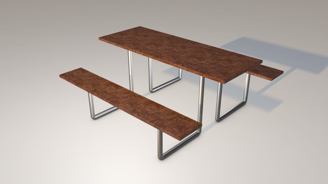 Park Bench 3D Модель .c4d .max .obj .3ds .fbx .stl .blend 