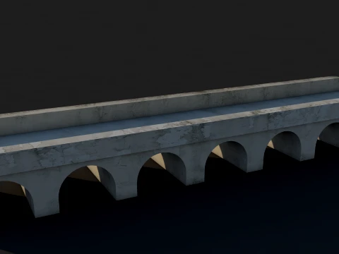 Low poly Bridge Modèle 3D