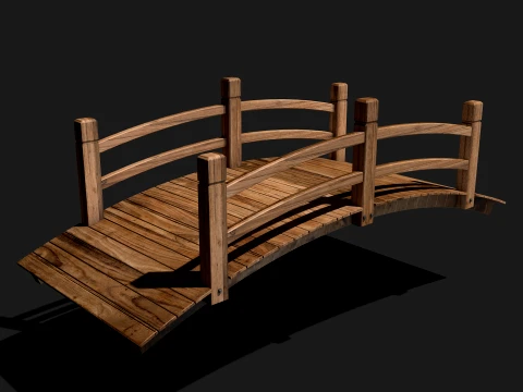 Wooden Bridge Modèle 3D