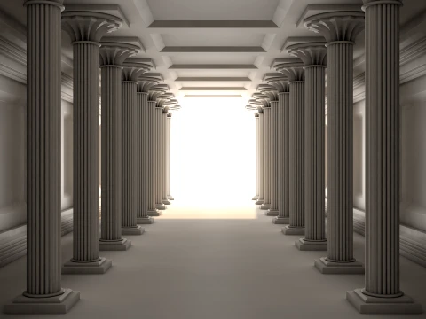 Medieval Corridor 3D Modell