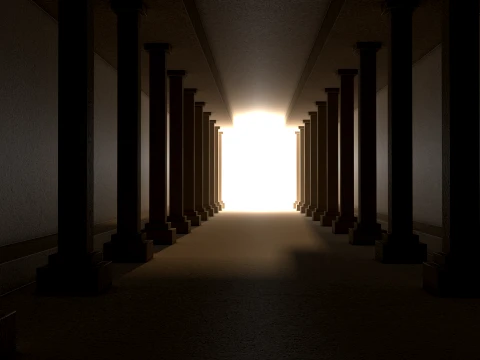 Medieval Corridor 3D Model