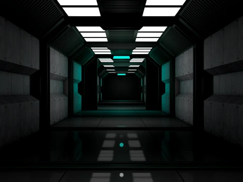 Sci Fi Corridor Modelo 3D