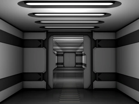 Sci Fi Corridor 3D Model