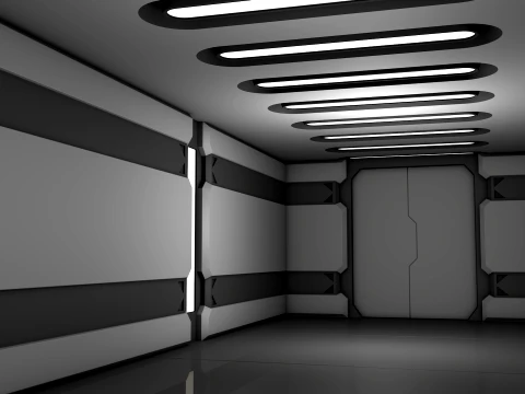 Sci Fi Corridor 3D Model