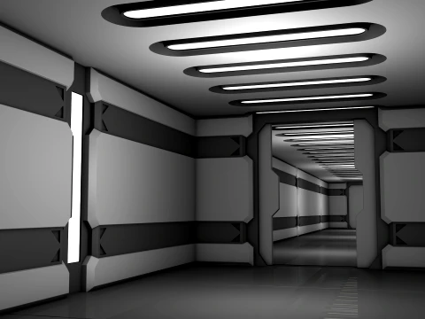 Sci Fi Corridor 3D Model