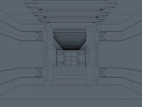 Sci Fi Corridor 3D Model