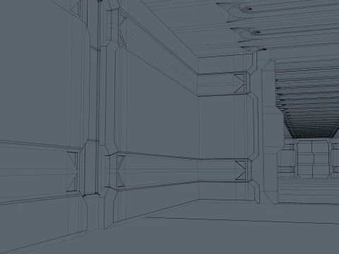 Sci Fi Corridor 3D Model