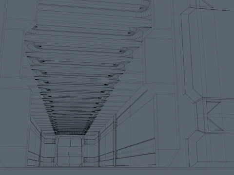 Sci Fi Corridor 3D Model