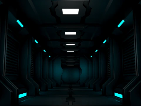 Sci Fi Corridor 3D Model