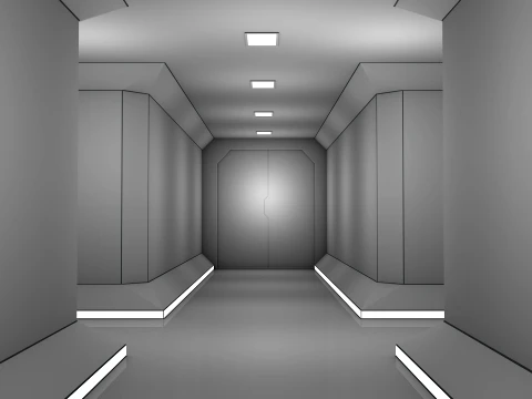 Sci Fi Corridor 3D Model