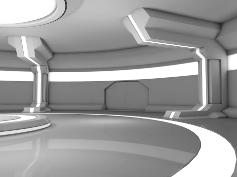 공상 과학 인테리어 3D 모델