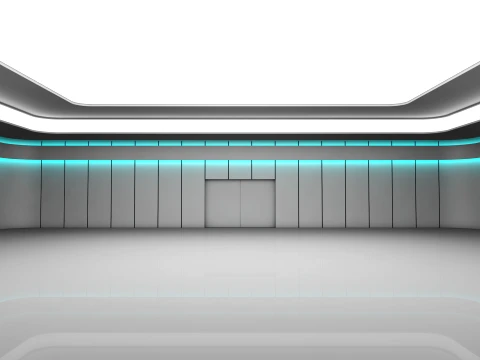 공상 과학 인테리어 3D 모델