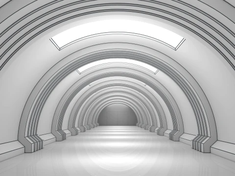 공상 과학 인테리어 3D 모델
