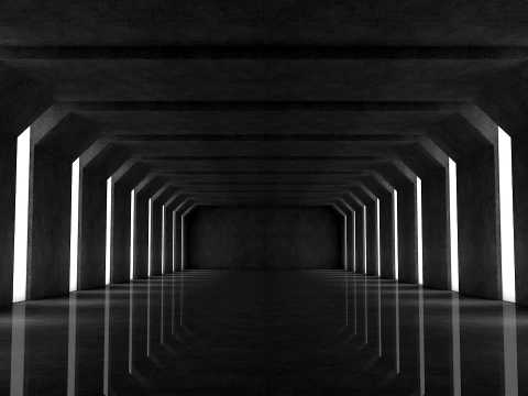 공상 과학 홀 3D 모델