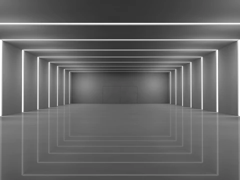 공상 과학 홀 3D 모델
