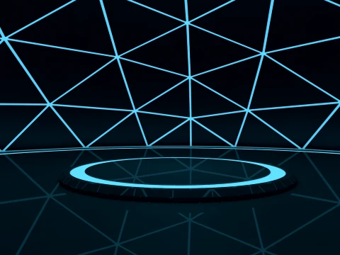 공상 과학 인테리어 3D 모델