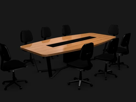 Meeting Room Funiture 3D Model