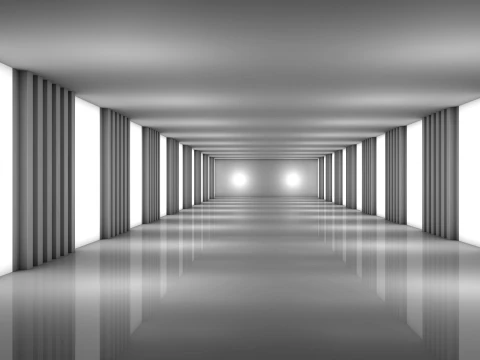 Modern Empty Hall 3D Model