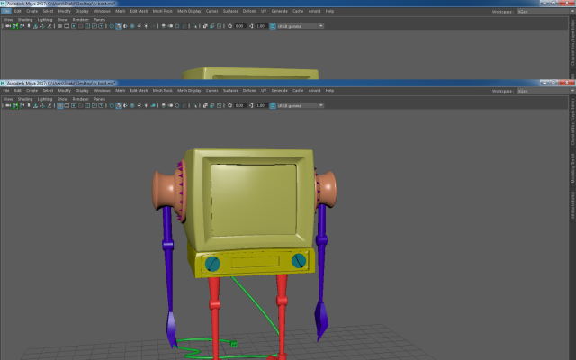 tv robot 3D Модель .c4d .max .obj .3ds .fbx .stl .blend 