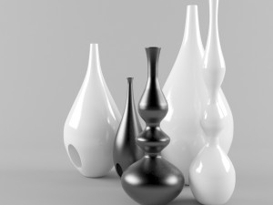decorative pots Model 3D