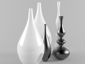 decorative pots Model 3D