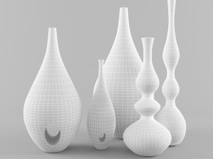 decorative pots Model 3D
