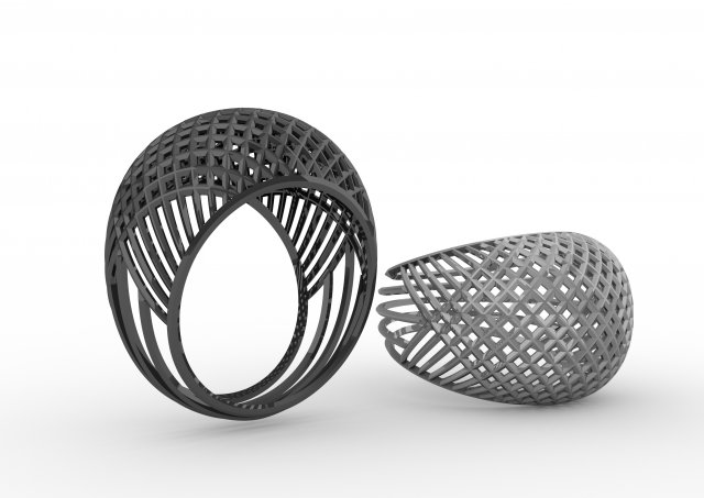 contemporary square profile structured ring 3D मॉडल .c4d .max .obj .3ds .fbx .stl .blend 
