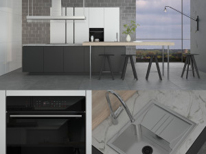 poliform varenna artex kitchen 3Dモデル