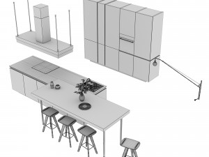 poliform varenna artex kitchen Model 3D
