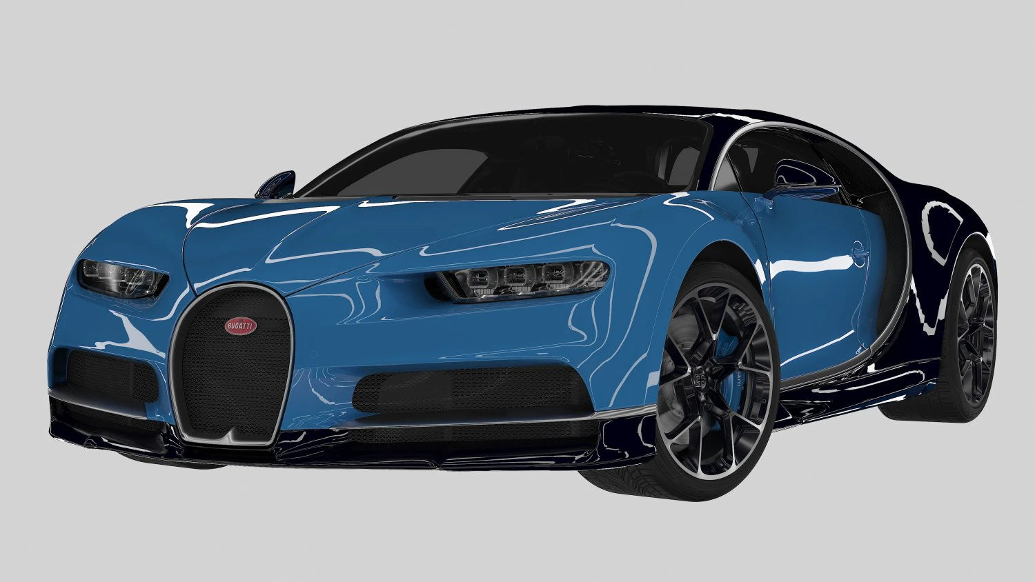 2018 bugatti chiron - simple interior 3D Model .c4d .max .obj .3ds .fbx .stl .blend 