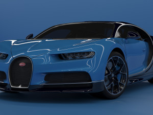 2018 bugatti chiron - simple interior 3Dモデル
