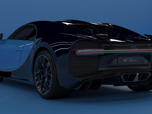 2018 bugatti chiron - simple interior 3Dモデル
