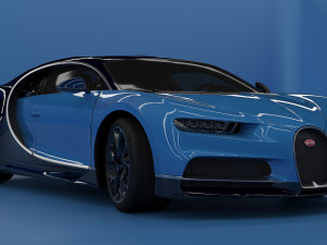 2018 bugatti chiron - simple interior 3Dモデル