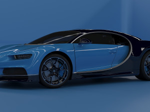 2018 bugatti chiron - simple interior 3Dモデル